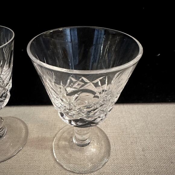 Vintage mid 1980's Bruce by Royal Brierley sherry glasses set of 3 - Picture 3 of 5
